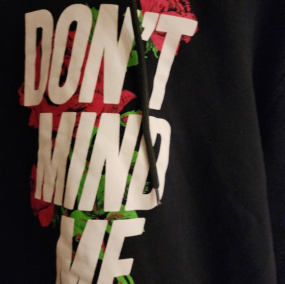 Forever 21 sweat set Rose logo XL joggers L hoody Black & Red new no tags washed - Picture 2 of 15